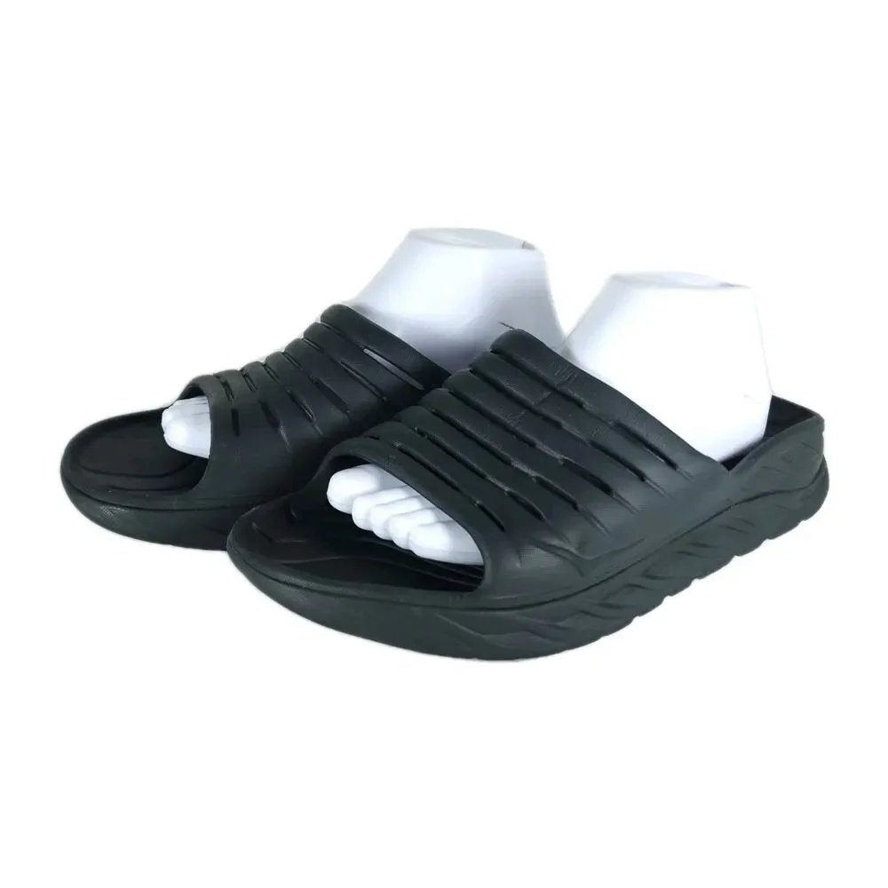 Hoka Men's One One Ora Recovery US11 Black Slip On Comfort Slide Sandals Shoes